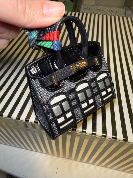 Handbags - Black Birkin Bag Charm with Feet